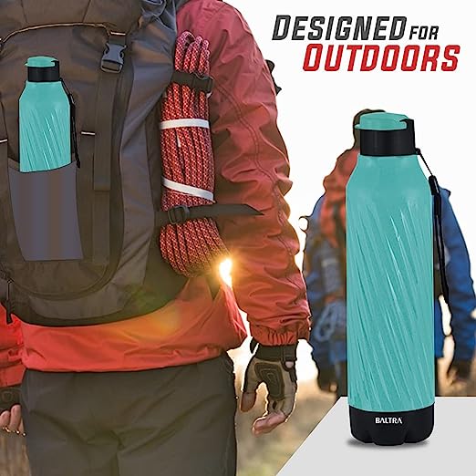 Baltra Berry Hot & Cold Stainless Steel Water Bottle with Inner Steel and Outer Plastic (Turquoise, 700 ml) Baltra Berry Hot & Cold Stainless Steel Water Bottle with Inner Steel and Outer Plastic (Turquoise, 700 ml)